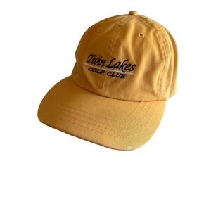 Twin Lakes Golf Club Carmel Indiana Yellow Gold Hat Cap Adjustable